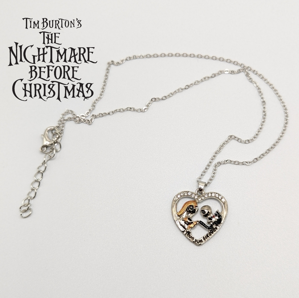 Nightmare Before Christmas Jack Skellington & Sally Family Necklace NEW